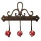 Red White Dot Ceramic Iron Hooks